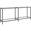 vidaXL Table console Transparent 180x35x75,5 cm Verre trempé