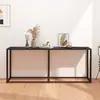 vidaXL Table console Marbre noir 180x35x75,5 cm Verre trempé