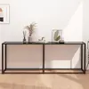 vidaXL Table console Noir 200x35x75,5 cm Verre trempé