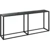 vidaXL Table console Noir 180x35x75,5 cm Verre trempé