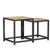vidaXL Tables à thé 2 pcs MDF Noir et jaune