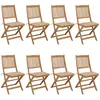 vidaXL Chaises pliables de jardin 8 pcs avec coussins Bois d'acacia