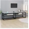 vidaXL Meuble TV Marbre blanc 160x40x40,5 cm Verre trempé