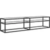 vidaXL Meuble TV Transparent 180 × 40 × 40.5 cm Verre trempé