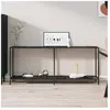 vidaXL Table console Noir 180x35x75,5 cm Verre trempé
