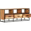 vidaXL Meuble TV 110x30x45 cm Bois d'acacia massif