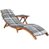 vidaXL Ligbedden 2 st met tafel en kussens massief acaciahout3077390