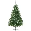 vidaXL Arbre de Noël artificiel pré-éclairé et boules 210 cm vert