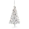vidaXL Arbre de Noël artificiel pré-éclairé/boules argenté 120 cm PET