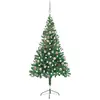 vidaXL Arbre de Noël artificiel pré-éclairé/boules 150 cm 380 branches