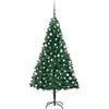 vidaXL Arbre de Noël artificiel pré-éclairé et boules vert 150 cm PVC