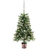 vidaXL Arbre de Noël artificiel pré-éclairé et boules 90 cm vert
