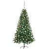 vidaXL Arbre de Noël artificiel pré-éclairé et boules 150 cm Vert