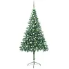 vidaXL Arbre de Noël artificiel pré-éclairé/boules 210 cm 910 branches