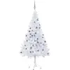 vidaXL Arbre de Noël artificiel pré-éclairé/boules 180 cm 620 branches