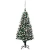 vidaXL Arbre de Noël artificiel pré-éclairé/boules pommes de pin 150cm