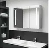 vidaXL Armoire de salle de bain à miroir LED Gris béton 89x14x62 cm