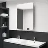 Non communiqué vidaXL Armoire de salle de bain à miroir LED gris béton 60x11x80 cm