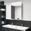 Non communiqué vidaXL Armoire de salle de bain à miroir LED blanc et chêne 60x11x80cm