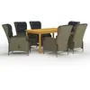 vidaXL Ensemble de salle à manger de jardin 7 pcs Marron