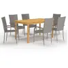 vidaXL Ensemble de salle à manger de jardin 7 pcs Gris