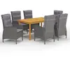 vidaXL Ensemble de salle à manger 7 pcs - Gris
