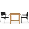 vidaXL Ensemble de salle à manger de jardin 3 pcs Noir