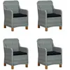 vidaXL Ensemble de salle à manger de jardin 5 pcs Gris clair