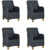 vidaXL Ensemble de salle à manger de jardin 5 pcs Gris foncé