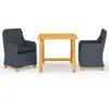 vidaXL Ensemble de salle à manger de jardin 3 pcs Gris foncé