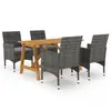 vidaXL Ensemble de salle à manger de jardin 5 pcs Gris