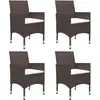 vidaXL Ensemble de salle à manger de jardin 5 pcs Marron