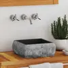 vidaXL Lavabo Noir 30x30x13 cm Marbre