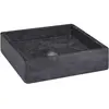 vidaXL Lavabo Noir 40x40x10 cm Marbre
