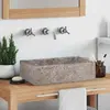 vidaXL Lavabo 45x30x12 cm marbre gris brillant