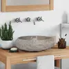 vidaXL Lavabo Gris Ø40x12 cm Marbre