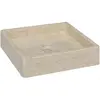 vidaXL Lavabo Crème 40x40x10 cm Marbre