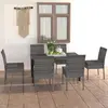 vidaXL Ensemble de salle à manger de jardin 7 pcs Résine tressée Gris