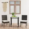 vidaXL Ensemble de salle à manger de jardin 3 pcs Résine tressée Noir