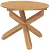 vidaXL Table à dîner de jardin Ø90x75 cm Bois de teck massif