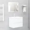 vidaXL Meubles de salle de bain blanc bois d'ingénierie