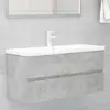 vidaXL Armoire d'évier et lavabo intégré gris béton bois d'ingénierie