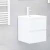 Vidaxl - Armoire d'évier avec lavabo intégré blanc bois d'ingénierie