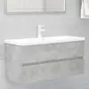 vidaXL Armoire d'évier avec lavabo intégré Gris béton Aggloméré