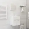 Vidaxl - Ensemble de meubles de salle de bain Blanc Aggloméré Blanc