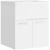 vidaXL Armoire d'évier avec lavabo intégré Blanc Aggloméré