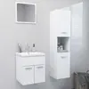 Vidaxl - Ensemble de meubles de salle de bain Blanc Aggloméré Blanc