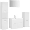vidaXL Ensemble de meubles de salle de bain Blanc Aggloméré