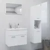 vidaXL Ensemble de meubles de salle de bain blanc bois d'ingénierie