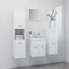 vidaXL Vidaxl Ensemble De Meubles De Salle De Bain Blanc Aggloméré